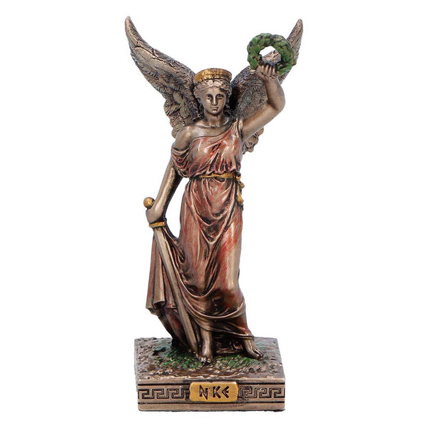 Veronese Bronze Nike Greek Goddess Of Victory Mythology Mini Resin Statue Figurine Palm Gifts