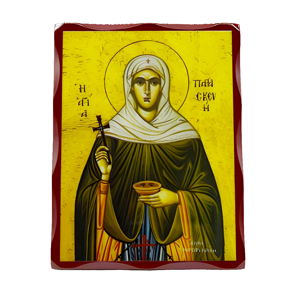 Orthodox Saint Paraskevi Wooden Icon Plaque