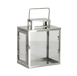 Set 6 Silver Stainless Steel Decorative Hurricane Candle Holder Lantern & Top Handle