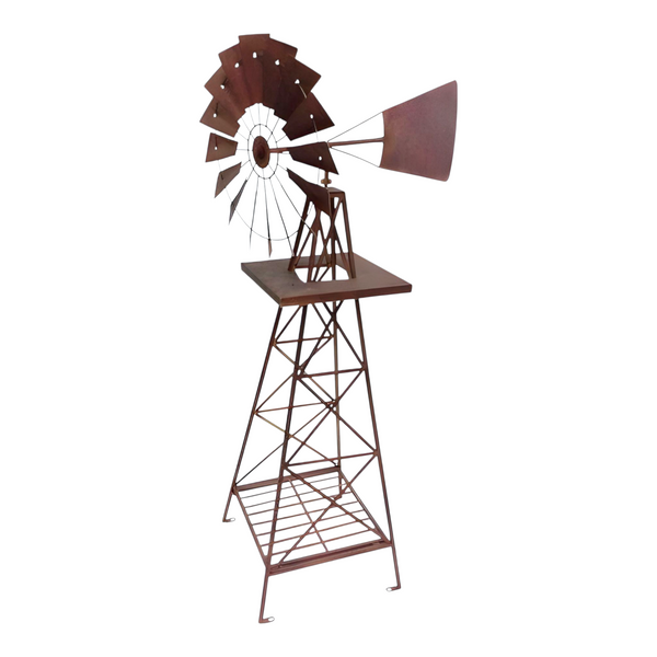 XL Rustic Metal Outdoor Garden Yard Windmill- 160cmH