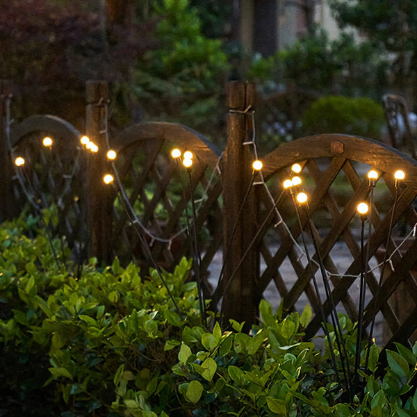 Set 2 Firefly Solar Powered Outdoor Garden Stakes Lights
