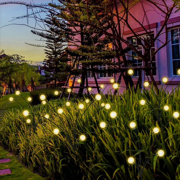 Set 2 Firefly Solar Powered Outdoor Garden Stakes Lights
