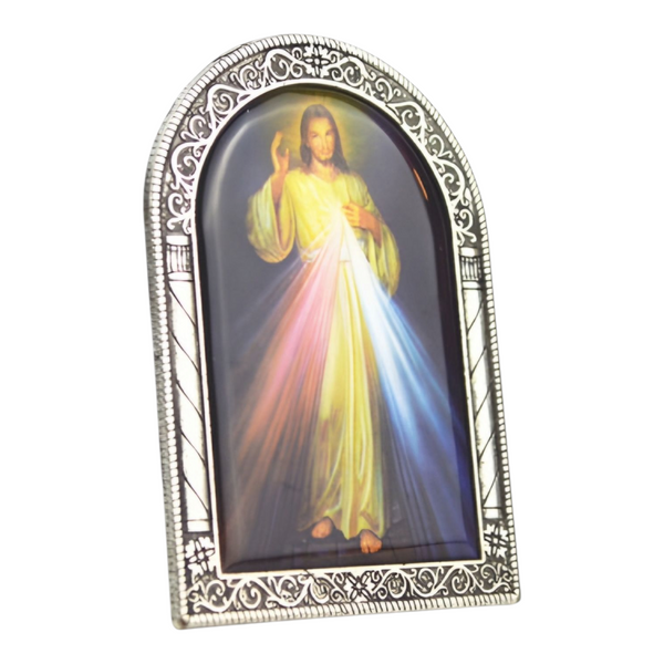 Catholic Silver Plated Divine Mercy Jesus Christ Icon Plaque