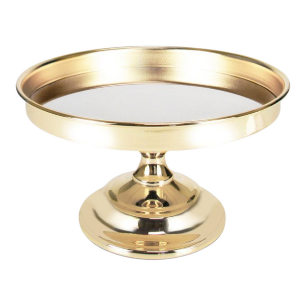 Gold Frame & Glass Mirror Top Cake Stand- 30cm