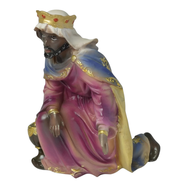 13 Piece Christmas Nativity Scene Colour Figurines & Stable Display Set- 32cm