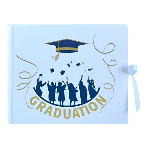 White Graduation Guest Book in Gift Box