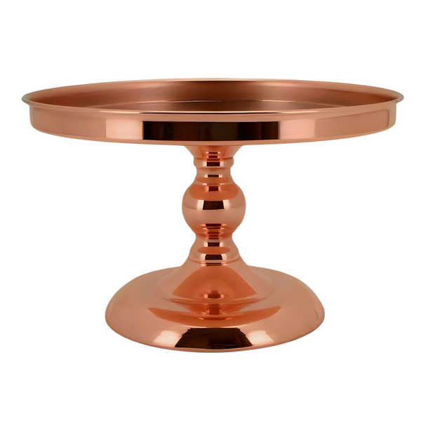 Rose Gold Frame & Glass Mirror Top Cake Stand- 20cm