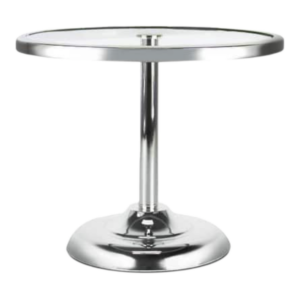 Silver Frame & Glass Top Cake Stand- 35cm