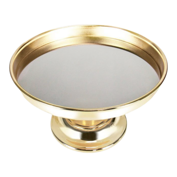 Gold Frame & Glass Mirror Top Cake Stand- 25cm