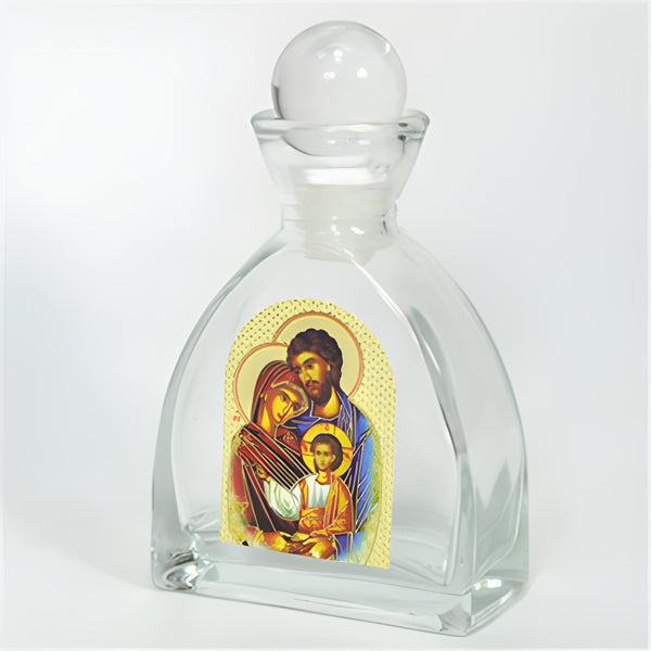 Orthodox The Holy Family Glass Bottle with Ball Lid
