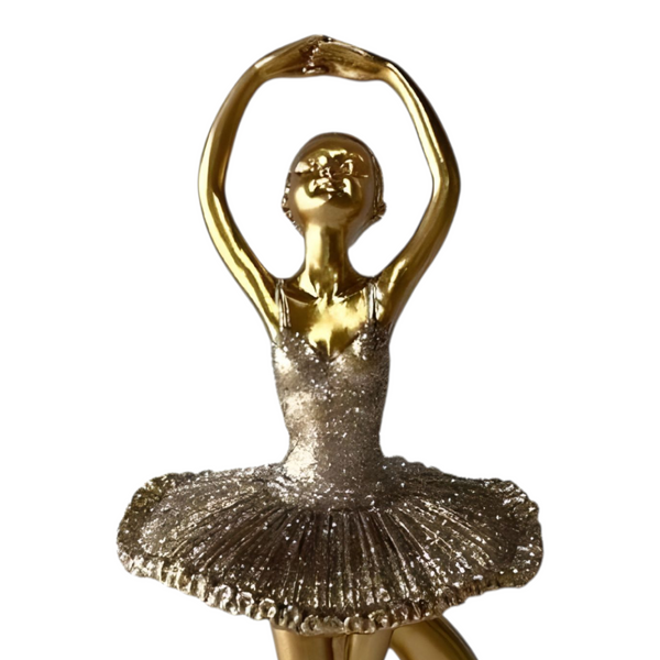 Gold Plated Dancing Ballerina Figurine