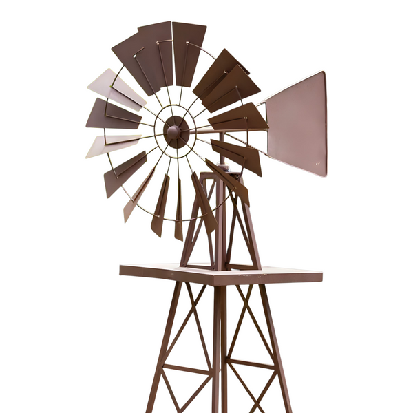XL Rustic Metal Outdoor Garden Yard Windmill- 160cmH