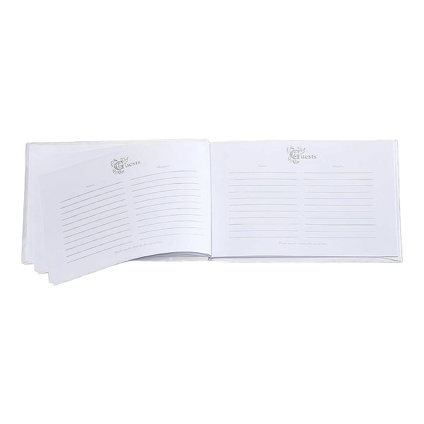 White Butterfly Signature Message Guest Book In Gift Box
