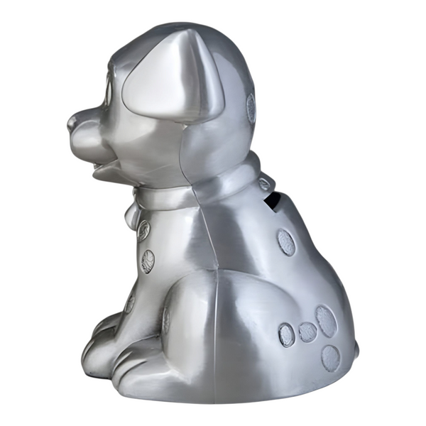 Children's Silver Pewter Dog Money Box