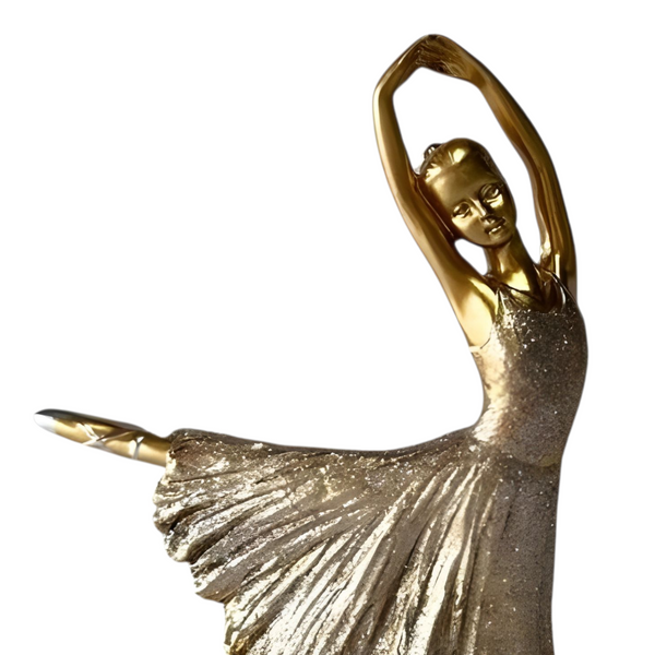 Gold Plated Dancing Ballerina Figurine
