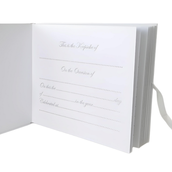 White Butterfly Signature Message Guest Book In Gift Box