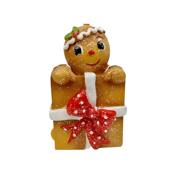 Set of 3 Christmas Gingerbread Men as Presents Figurines