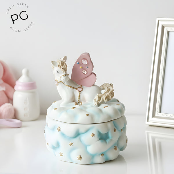 Children's Musical Pegasus Jewellery Trinket Keepsake Box