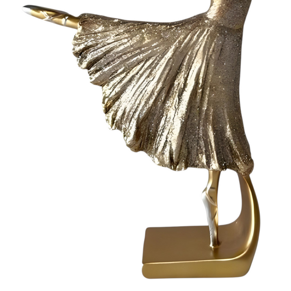 Gold Plated Dancing Ballerina Figurine