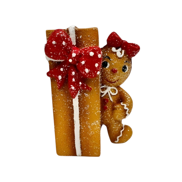 Set of 3 Christmas Gingerbread Men as Presents Figurines