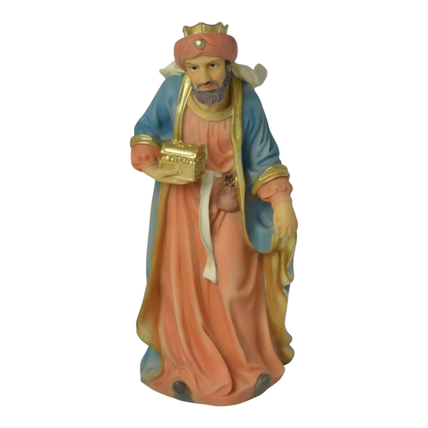 11 Piece Christmas Nativity Scene Colour Figurines Display Set- 22cm