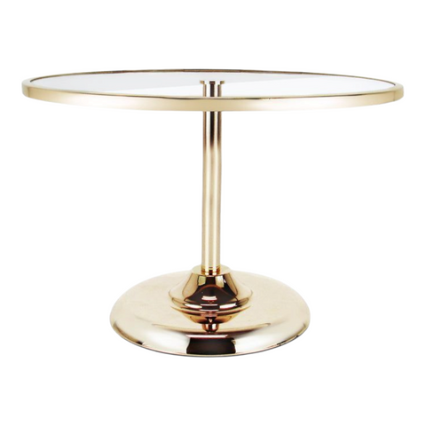 Gold Frame & Glass Top Cake Stand- 25cm