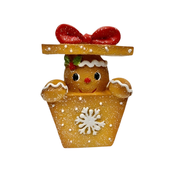 Set of 3 Christmas Gingerbread Men as Presents Figurines
