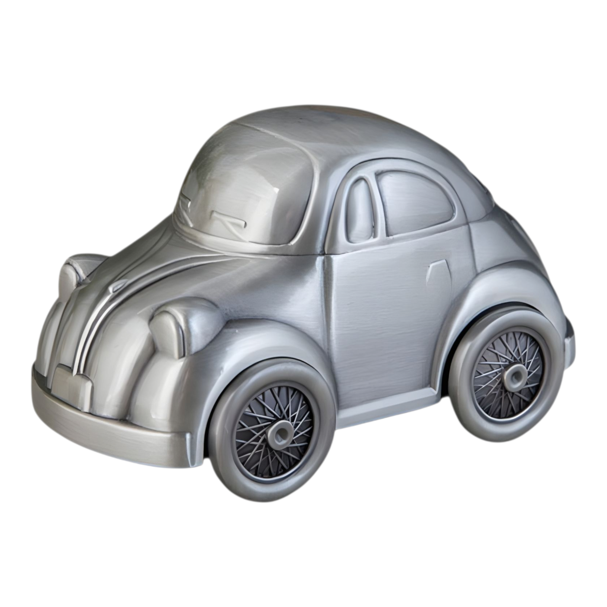 Children's Silver Pewter Car Money Box