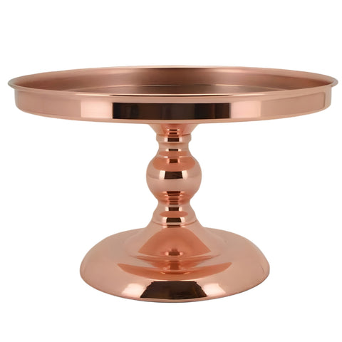 Rose Gold Frame & Glass Mirror Top Cake Stand- 20cm