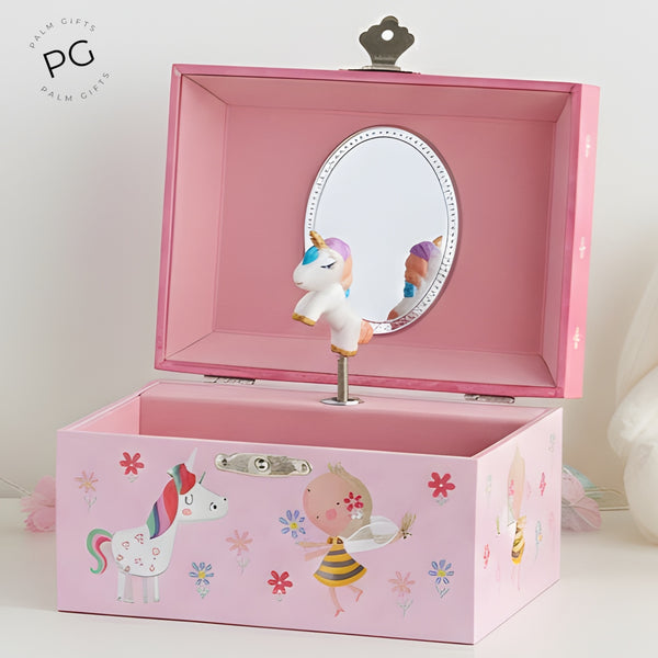 Children's Pink Musical Unicorn Jewellery Box