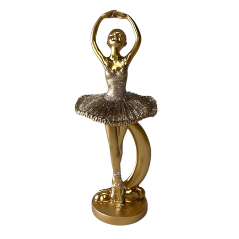 Gold Plated Dancing Ballerina Figurine