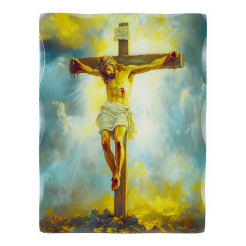 Orthodox The Crucifixion Of Jesus Christ Wooden Icon Plaque