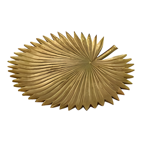 Antique Gold Plated Leaf Tray Decorative Tabletop vanity coffee table home decor dining table