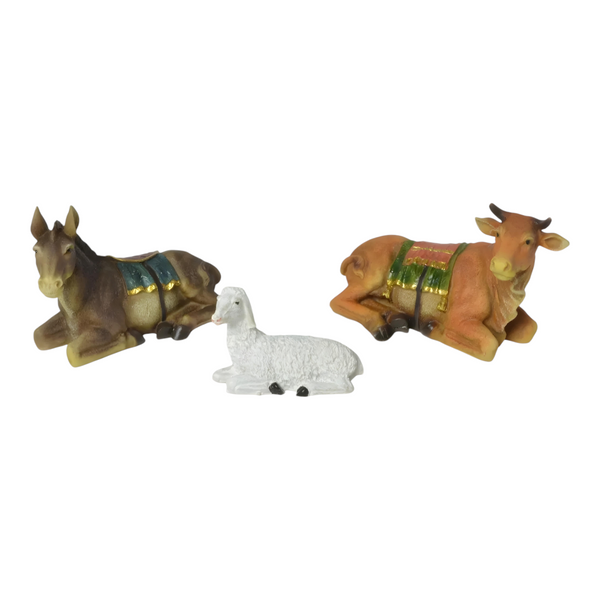 11 Piece Christmas Nativity Scene Colour Figurines Display Set- 22cm