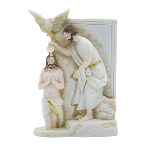 The Baptism of Jesus Christ Religious Statue