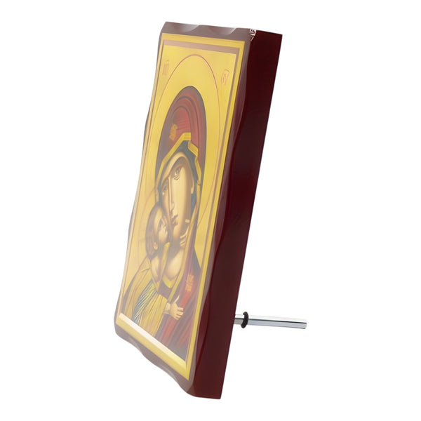 Orthodox Holy Mother Mary Wooden Icon Plaque