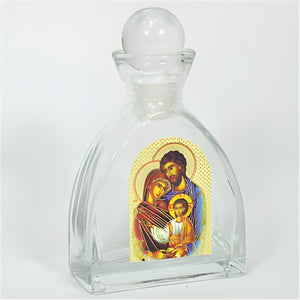 Orthodox The Holy Family Glass Bottle with Ball Lid