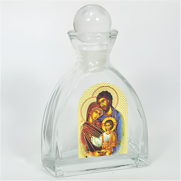Orthodox The Holy Family Glass Bottle with Ball Lid