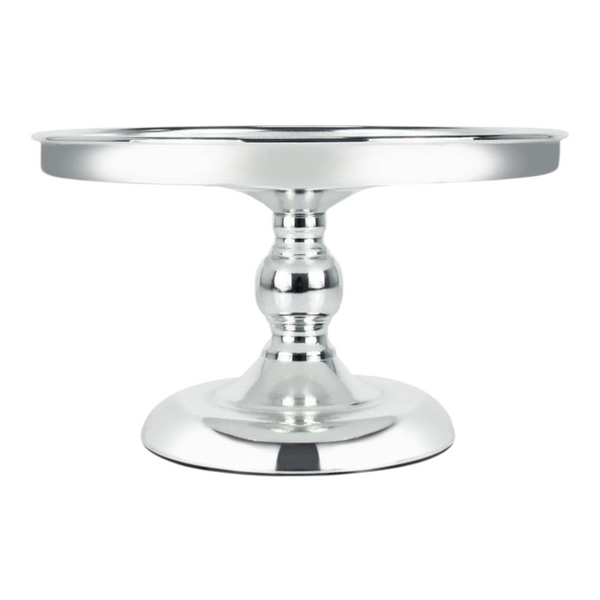 Silver Frame & Glass Mirror Top Cake Stand- 30cm