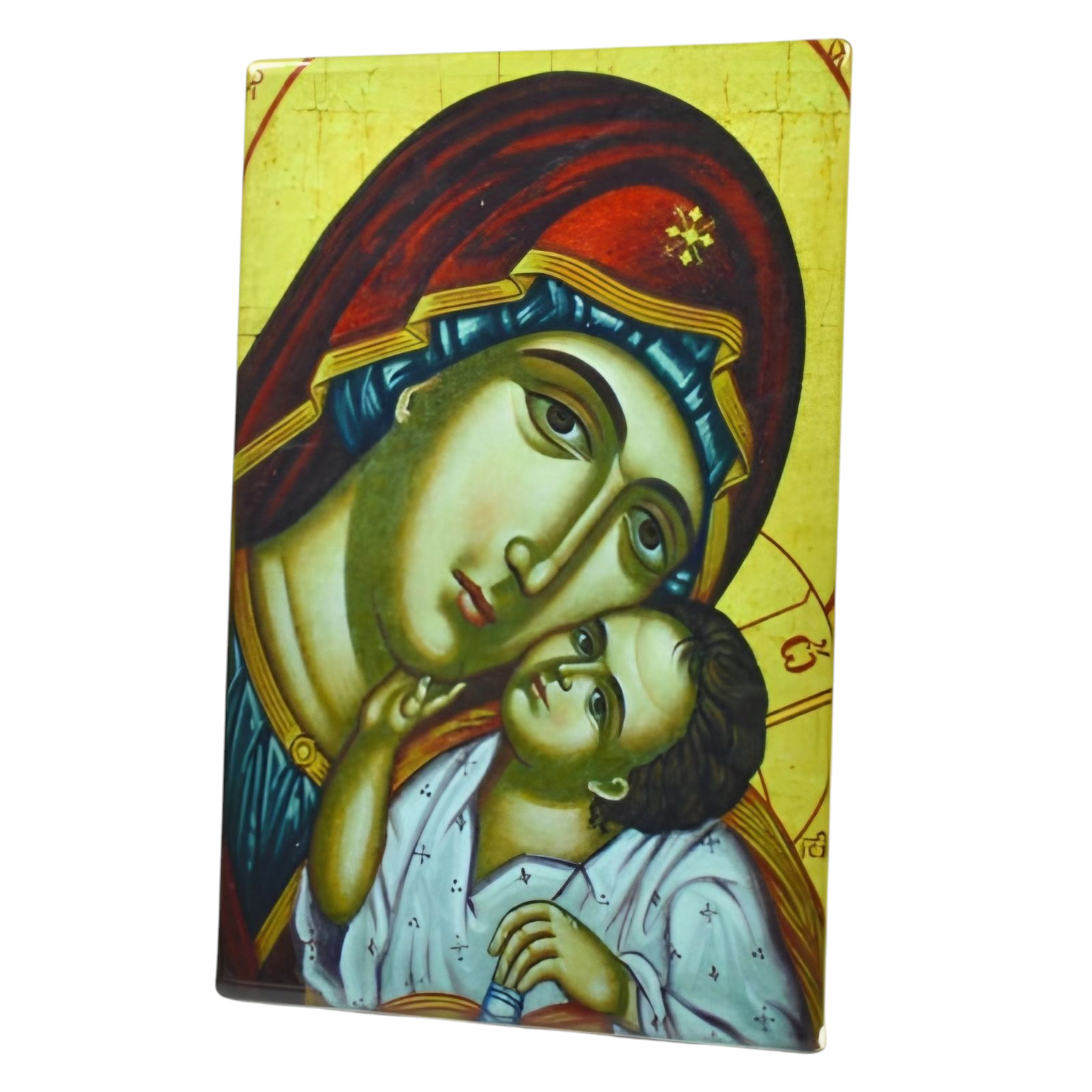 Orthodox Holy Mother Mary & Jesus Ceramic Icon Plaque