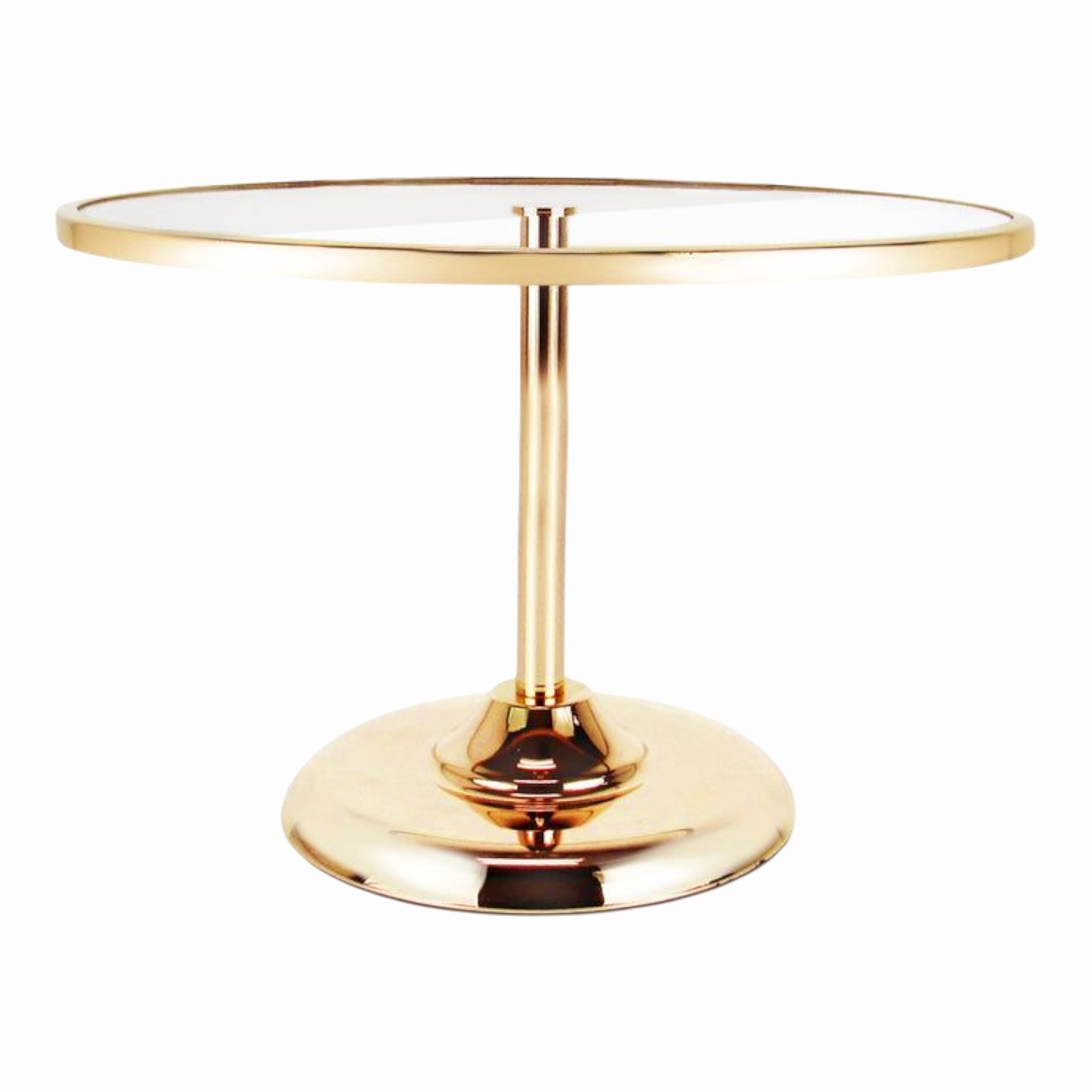 Gold Frame & Glass Top Cake Stand- 25cm