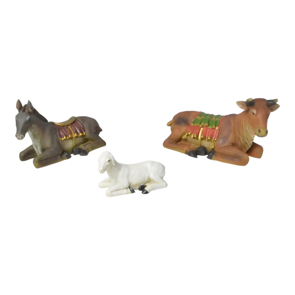 11 Piece Christmas Nativity Scene Colour Figurines Display Set- 30cm