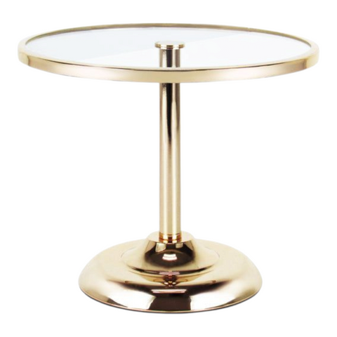 Gold Frame & Glass Top Cake Stand- 35cm