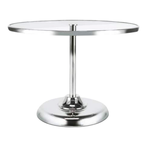 Silver Frame & Glass Top Cake Stand- 30cm