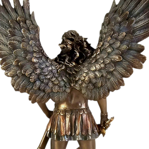 Veronese Cold Cast Bronze Archangel Michael Holding Sword Statue Figurine