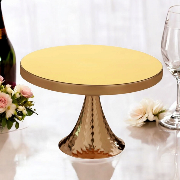 Gold Plated Metal Frame Speckled Cake Stand