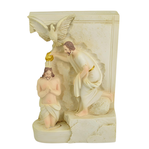 The Baptism of Jesus Christ Religious Statue