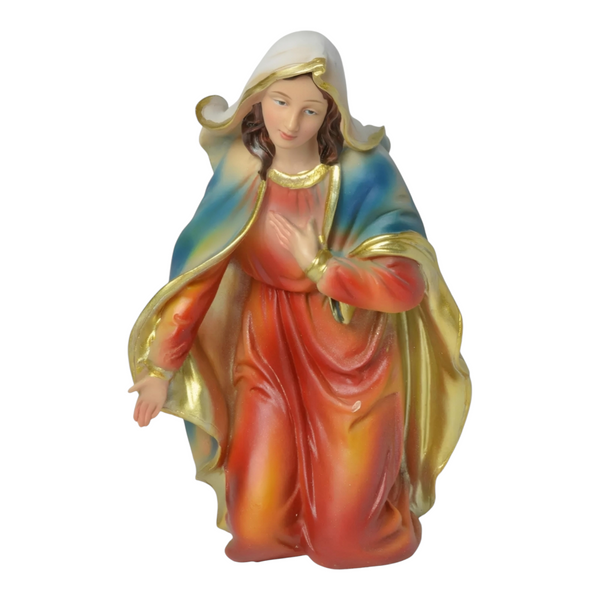 13 Piece Christmas Nativity Scene Colour Figurines & Stable Display Set- 32cm
