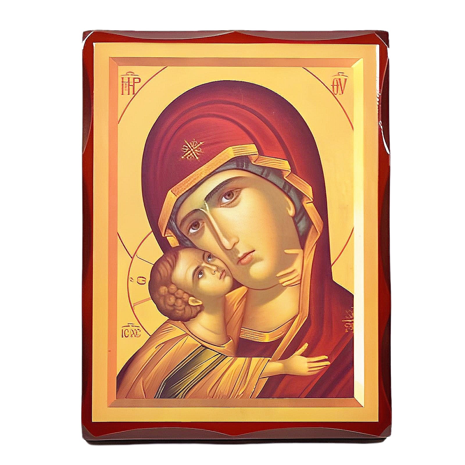 Orthodox Holy Mother Mary Wooden Icon Plaque
