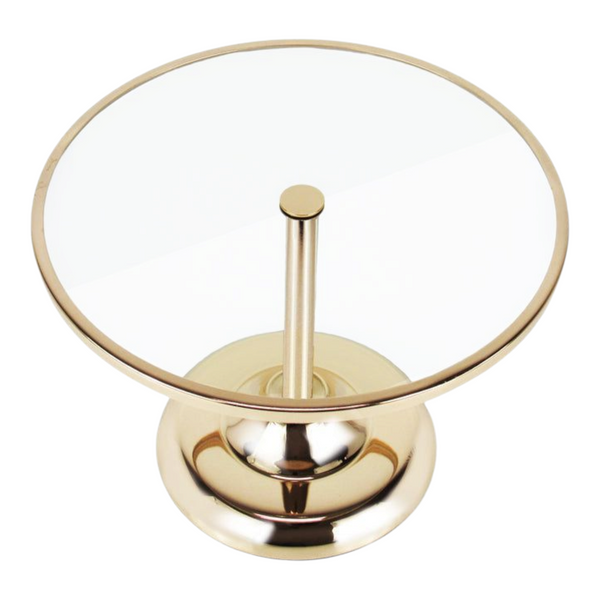 Gold Frame & Glass Top Cake Stand- 35cm